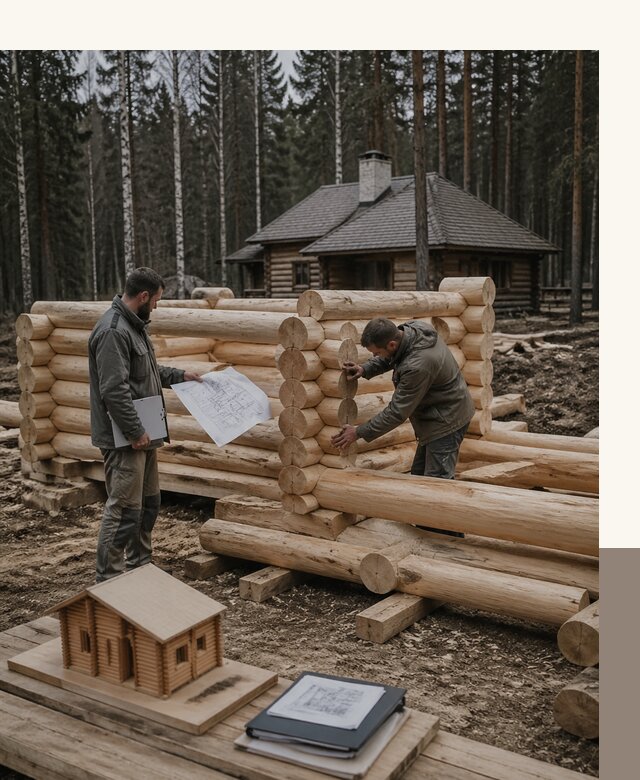 Проектирование и строительство домов из бревна в Киселёвске